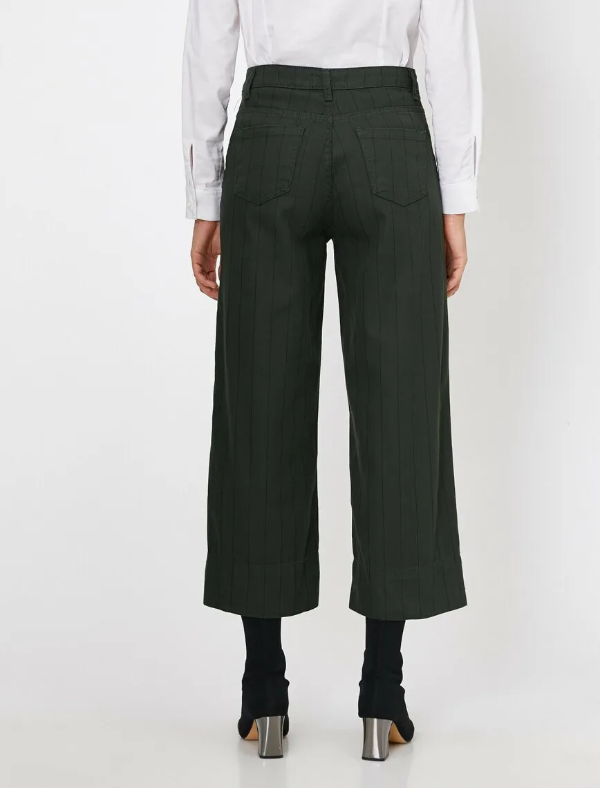 16332 Khaki Striped Trousers