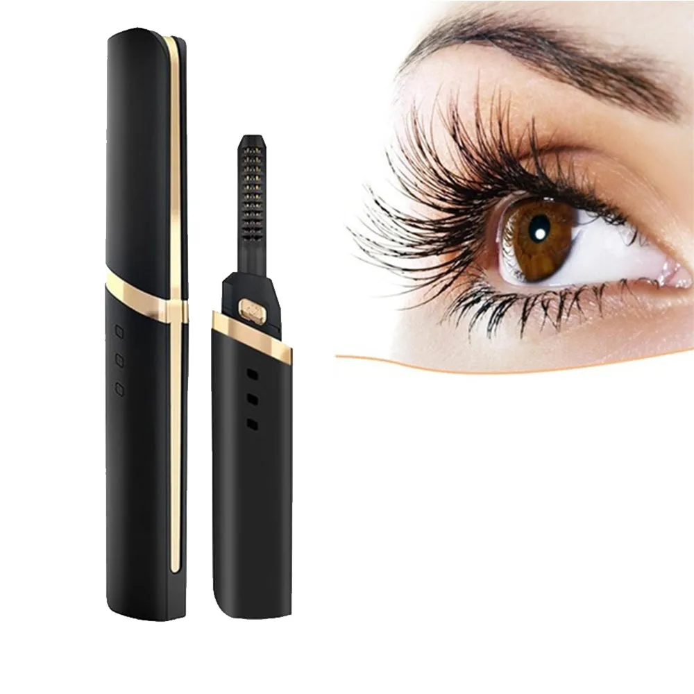 360 ° Rotary Head USB Rechargeable Quick Heating Long Lasting Eyelash Curling Device