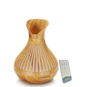 500ml Wood Grain Ultrasonic Diffuser with Remote & LED Lights