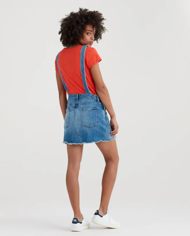 7 For All Mankind - Mini Skirt Overall in Desert Oasis