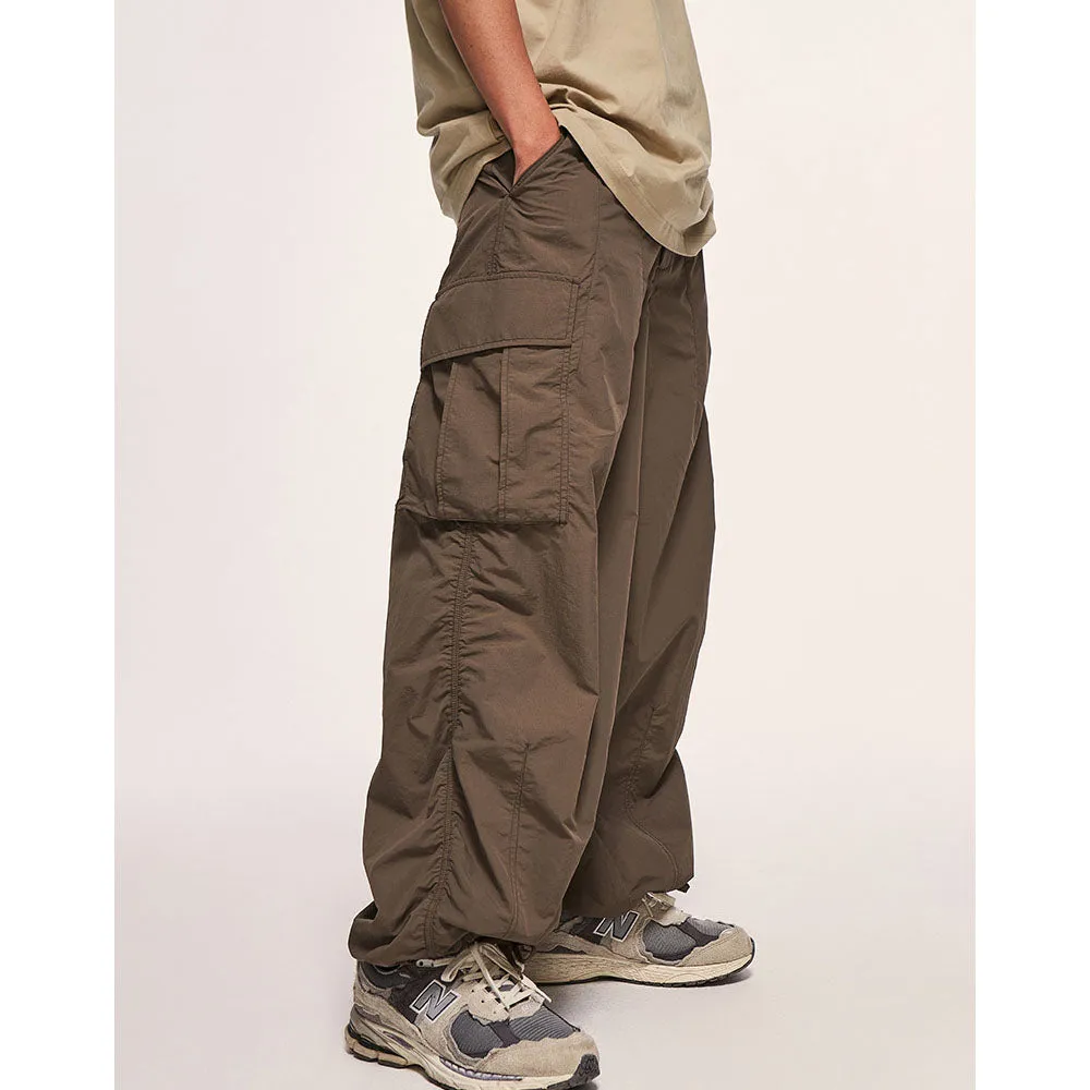 Advbridge Summer Wide-Leg Beige Cargo Pants