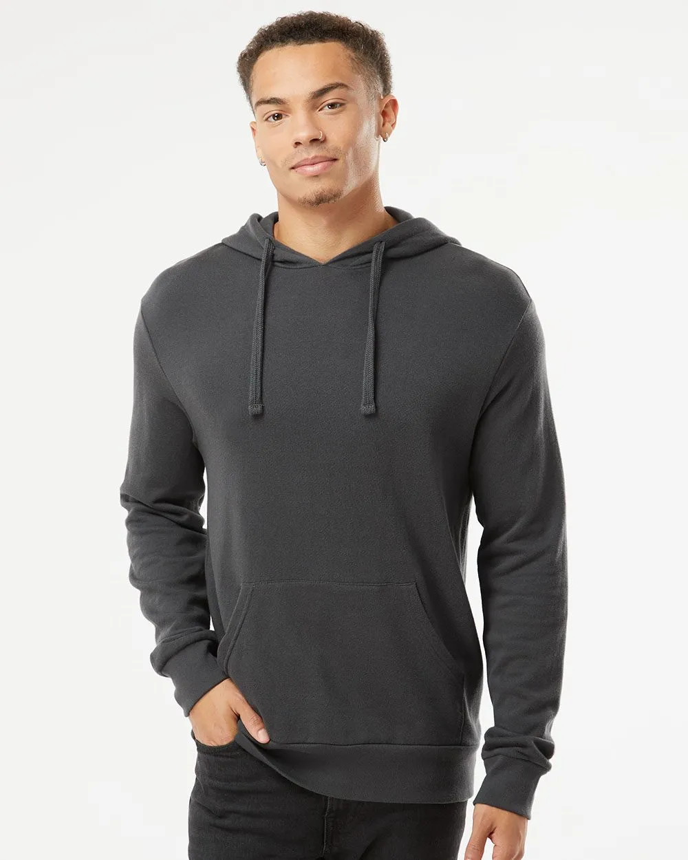 Alternative Men's Challenger Lightweight Eco-Washed French Terry Hooded Pullover