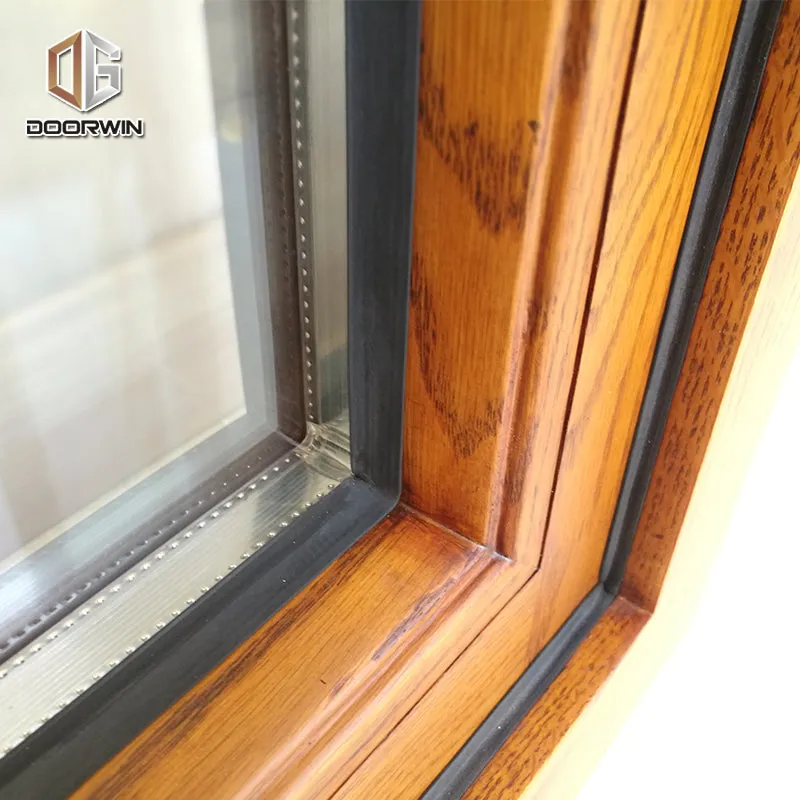 aluminum  wood outswing casement window with tempered glass windows style