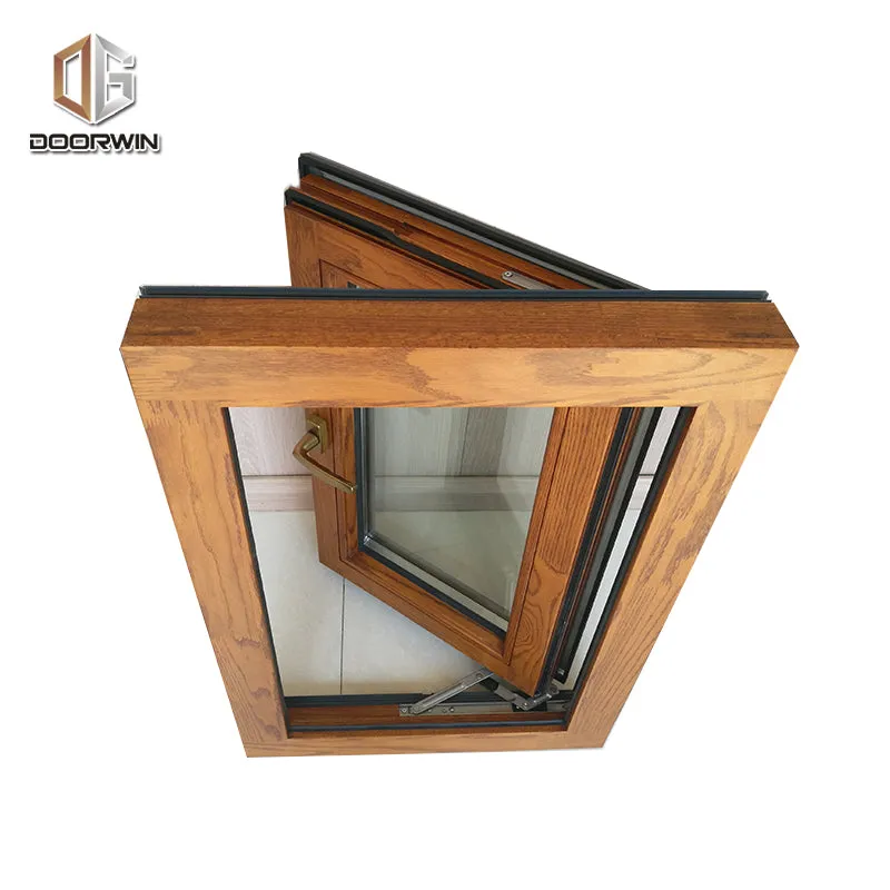 aluminum  wood outswing casement window with tempered glass windows style