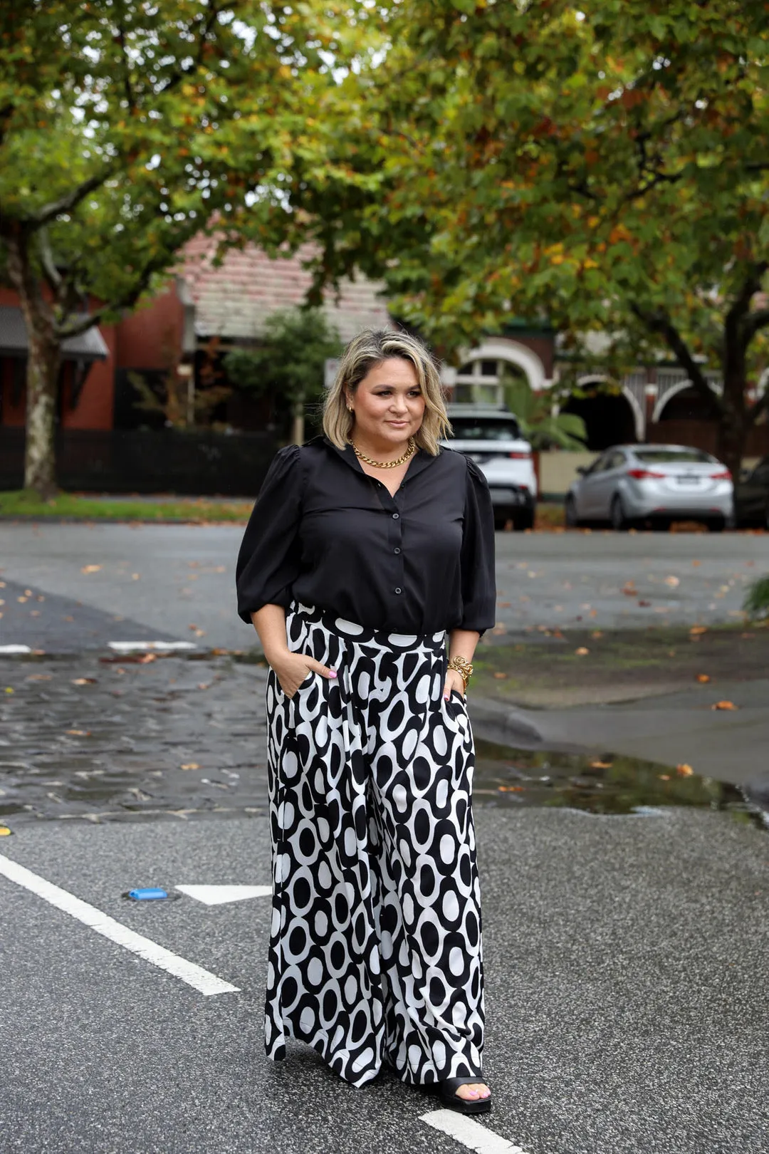 Alva Culottes - Black & White Print