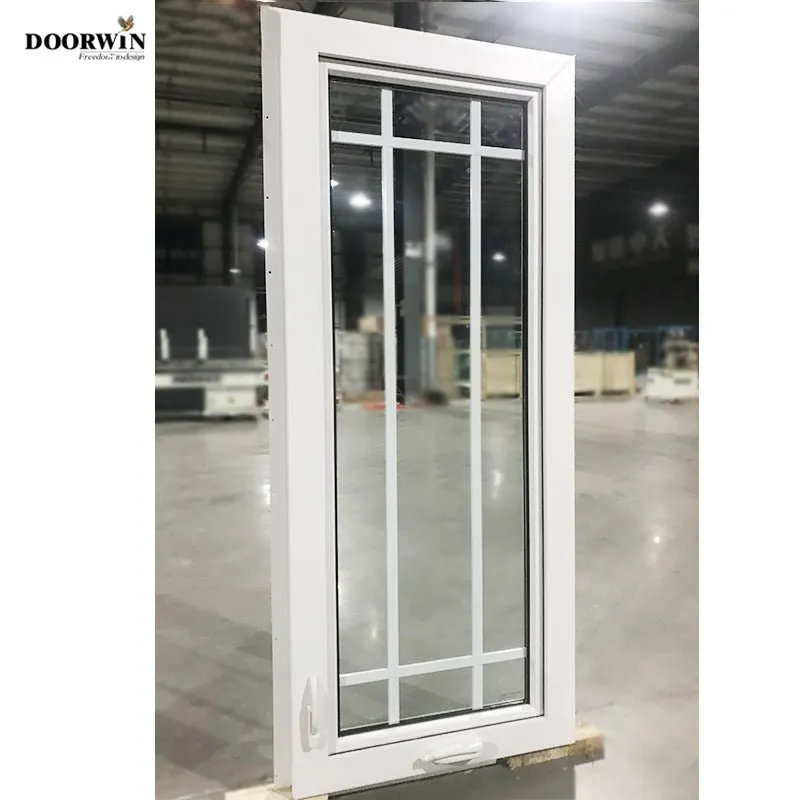 American hot sales vinyl thermal break aluminium double hung large pvc upvc windows for bathroom