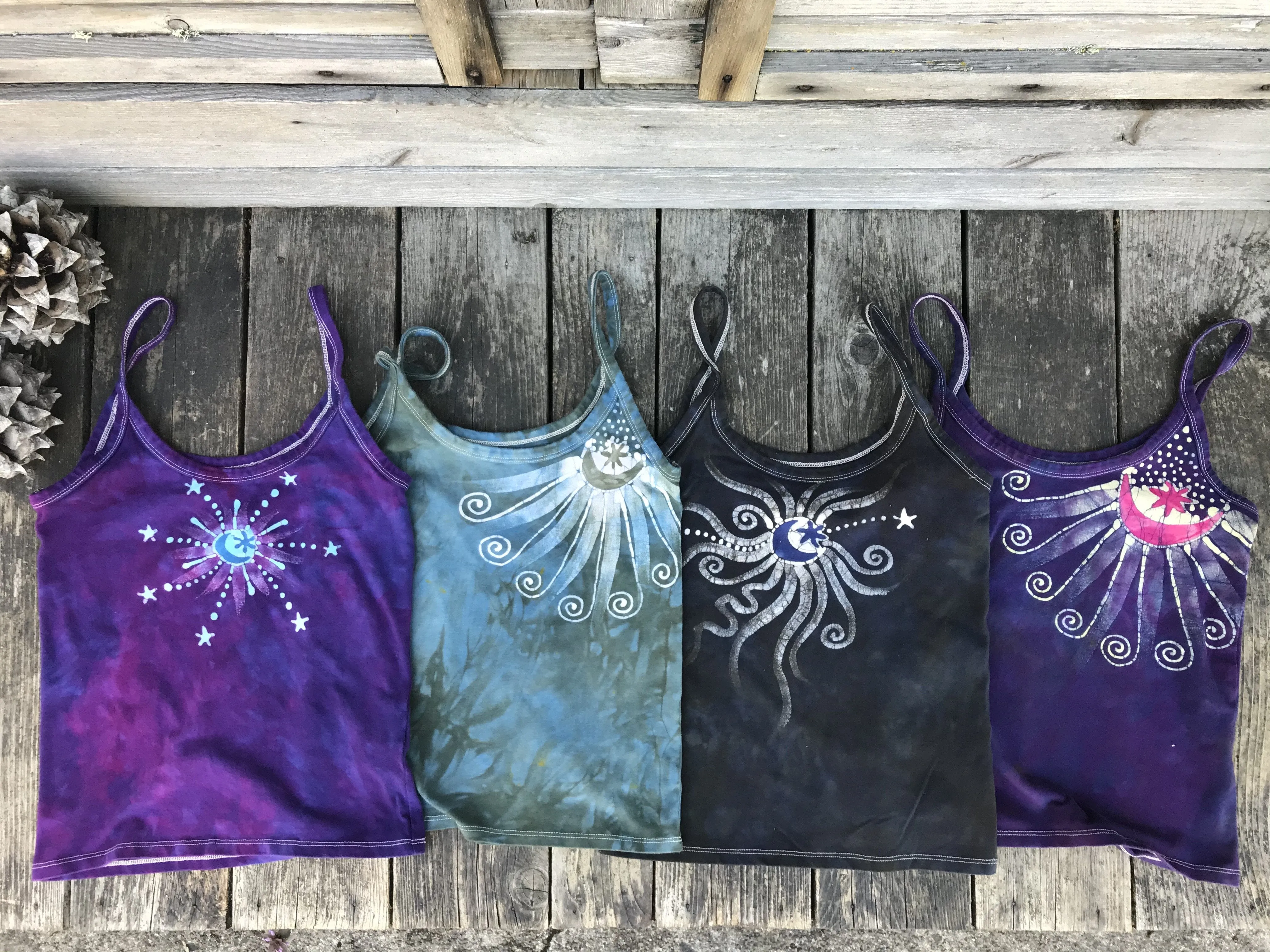 Aqua Mint Moonbeams Batikwalla Tank Top