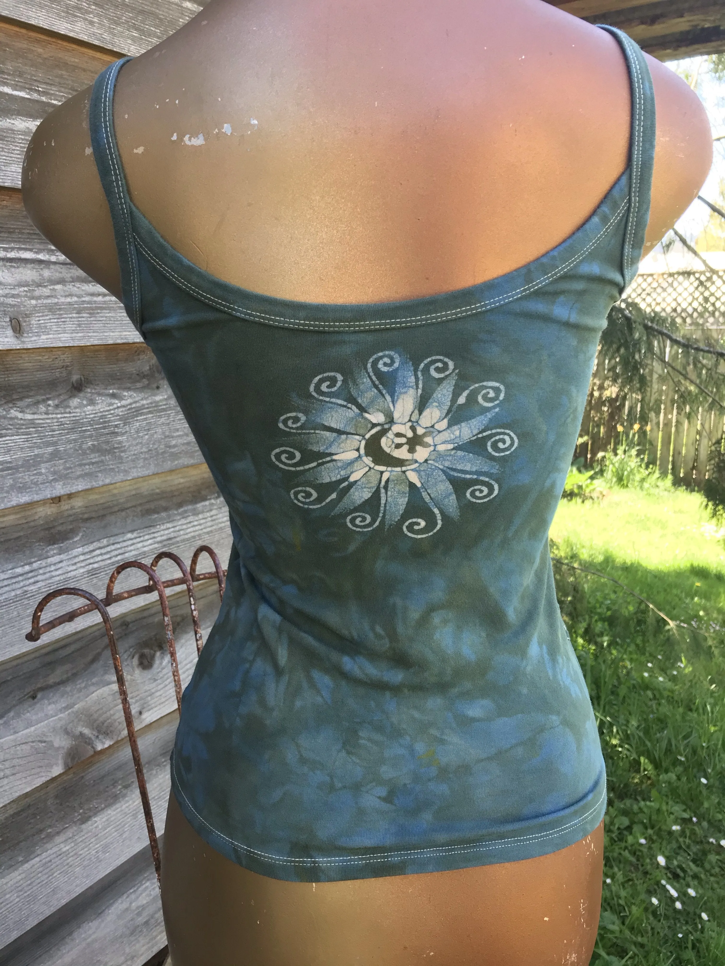 Aqua Mint Moonbeams Batikwalla Tank Top