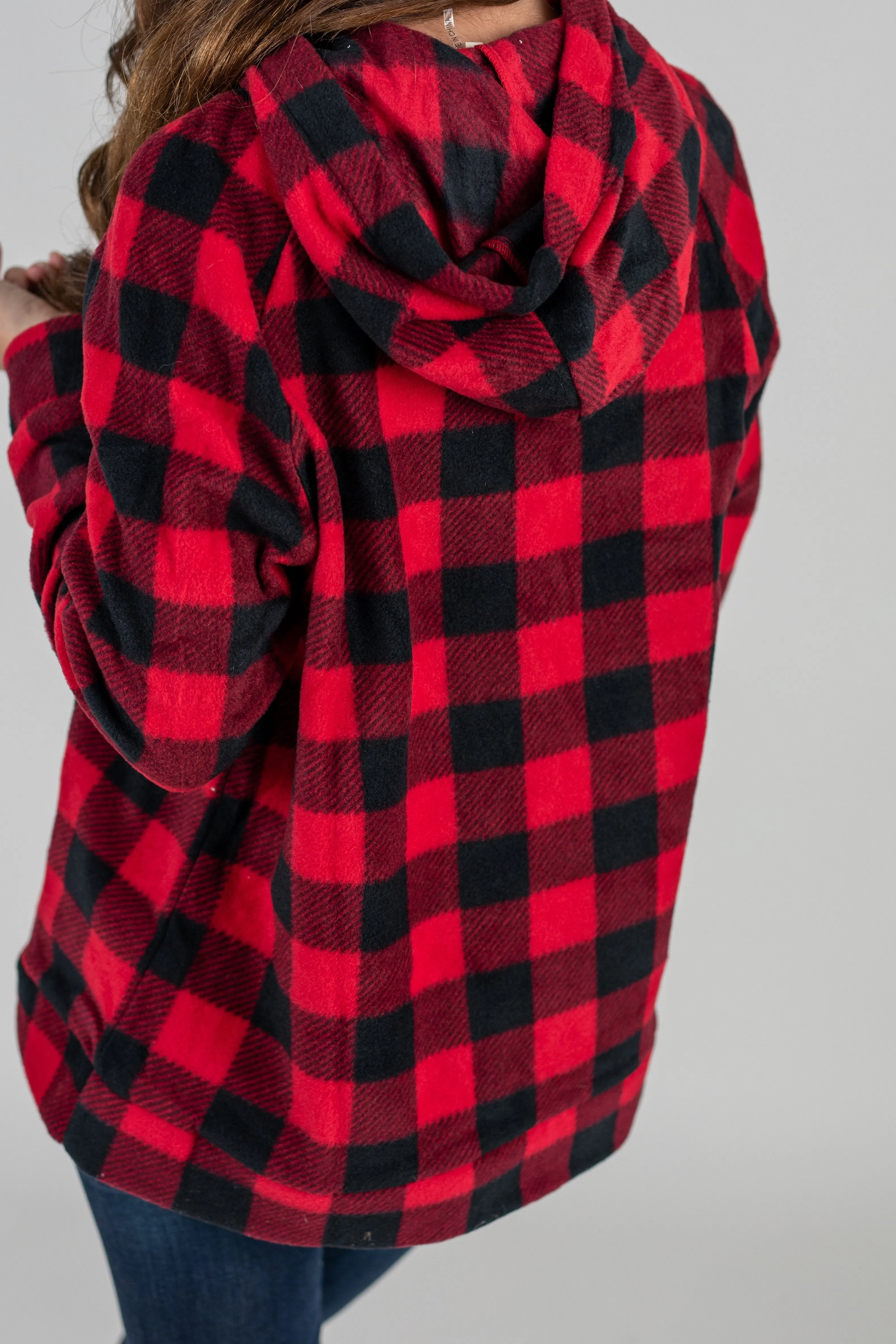 As A Matter Of Fact Red Buffalo Plaid Hoodie