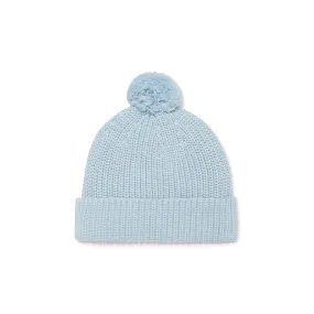 Aster and Oak Organic Cotton Knit Beanie - Pale Blue