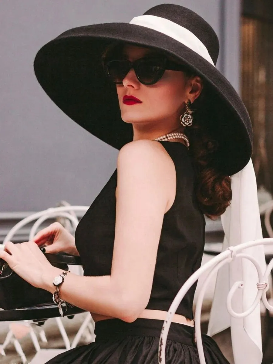 Audrey Hepburn Style Derby Hat