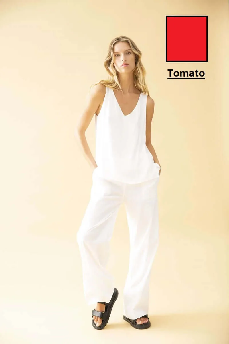 Audrey Tank in Tomato F67 2703 by Mela Purdie