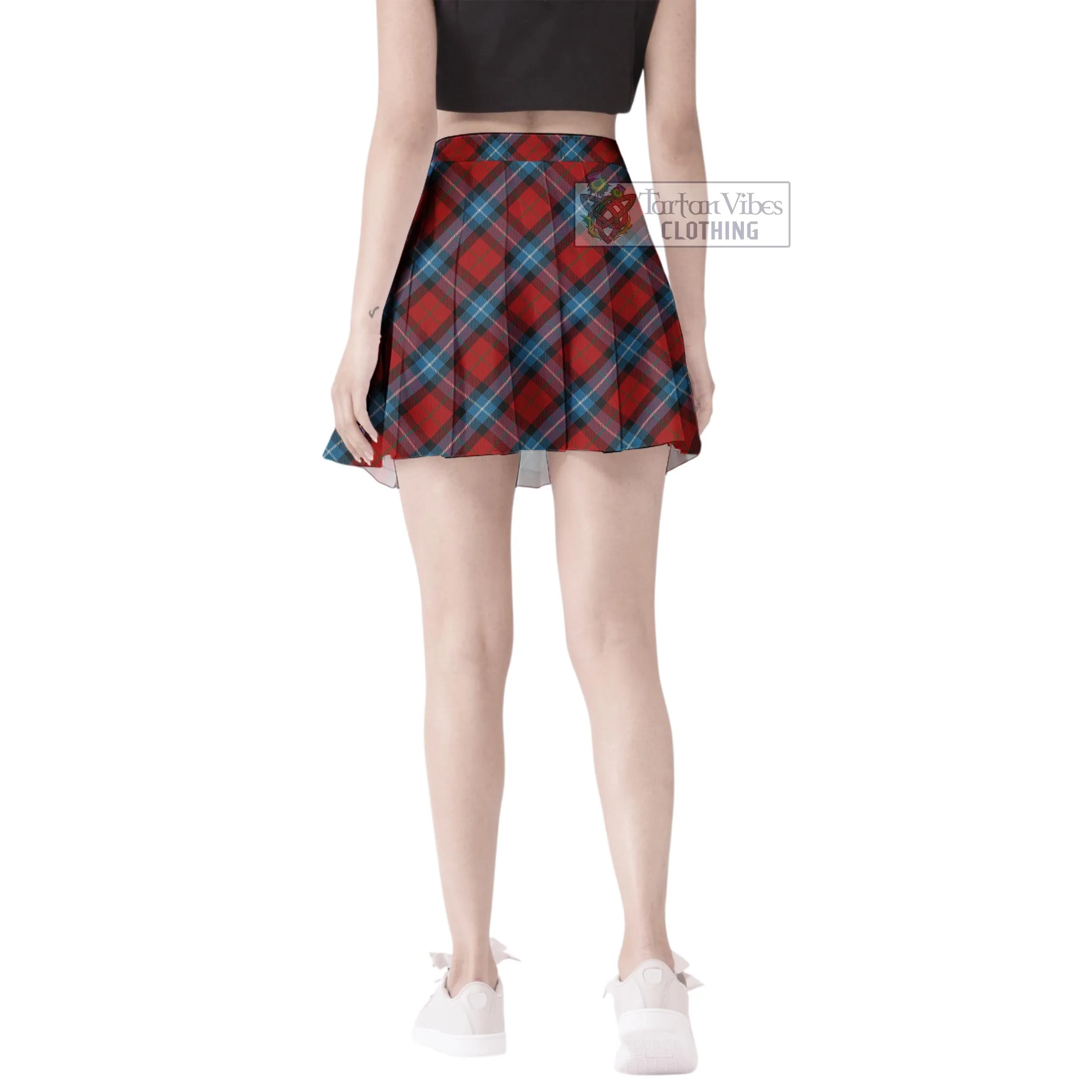 Baillie of Polkemmet Red Tartan Women's Plated Mini Skirt