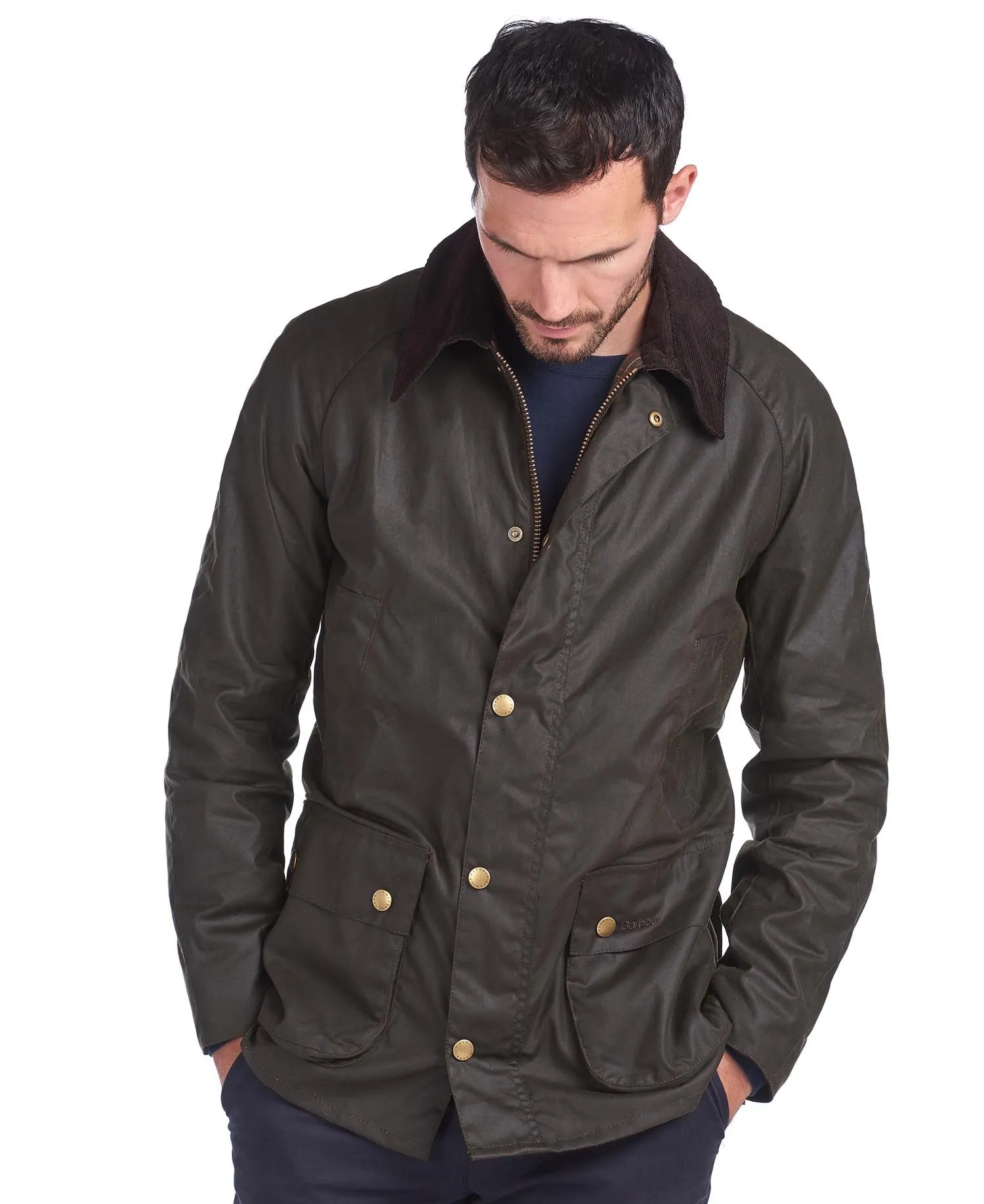 Barbour Olive Ashby Waxed Cotton Jacket