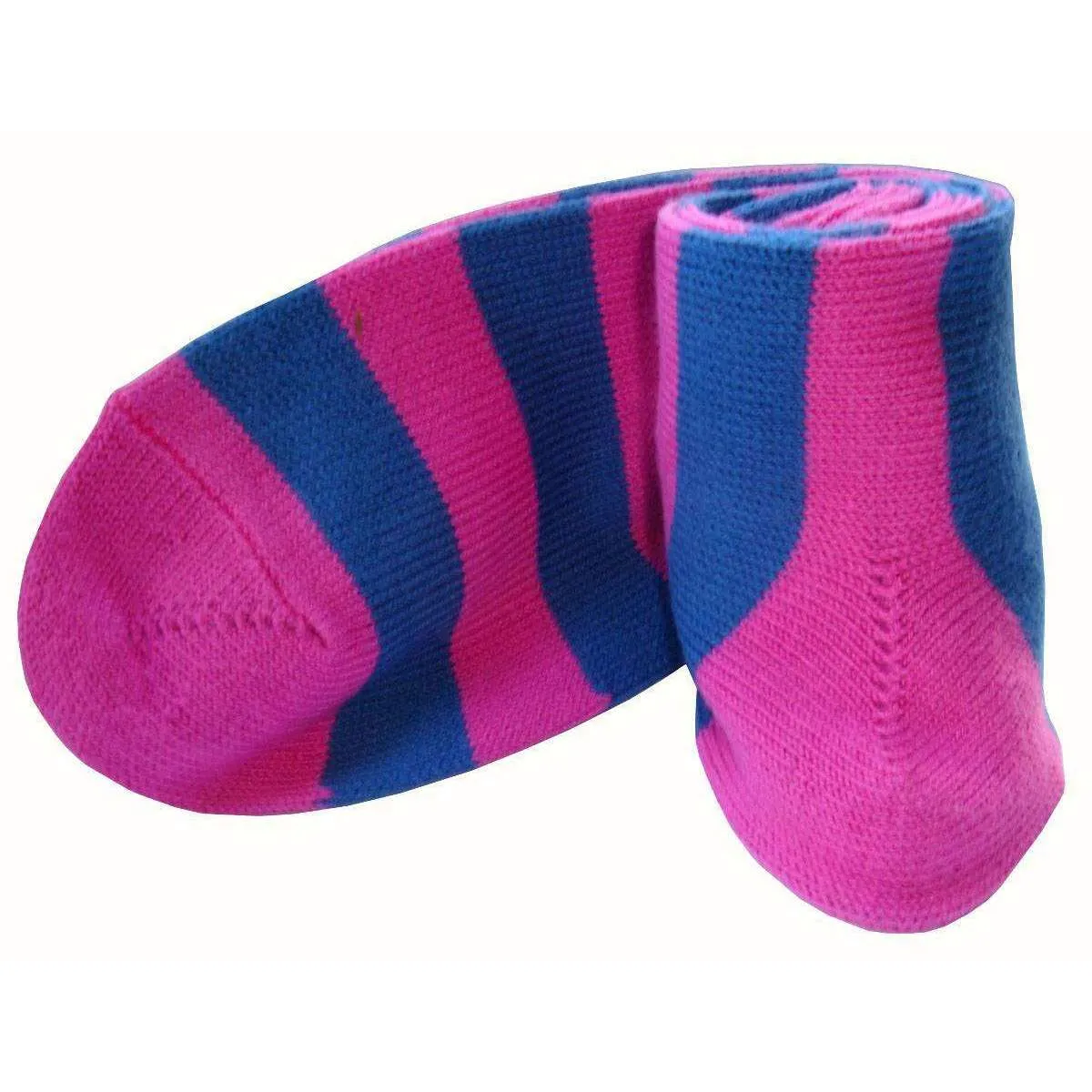 Bassin and Brown Striped Midcalf Socks - Pink/Blue