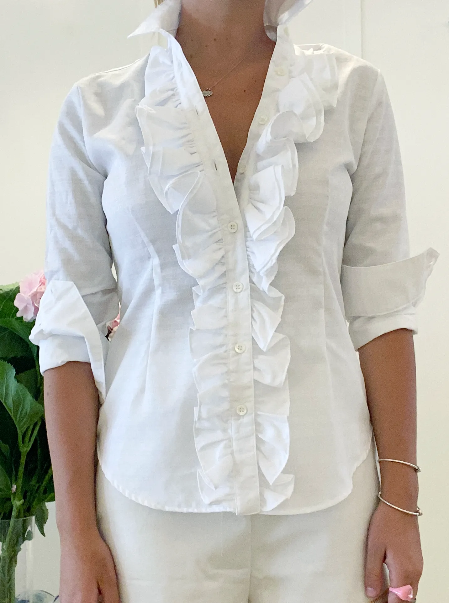 Belinda Blouse in White Sailor