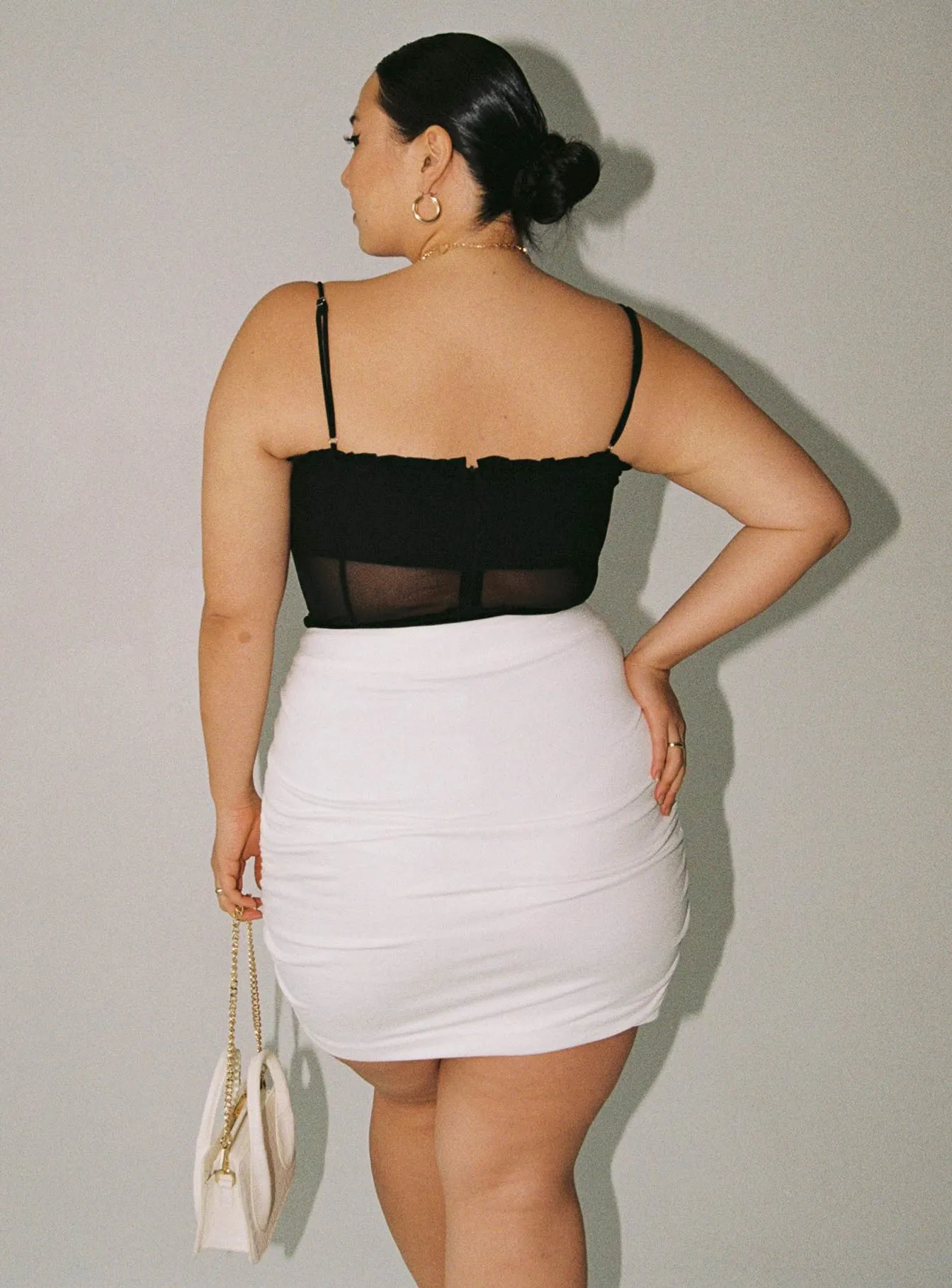 Benji Mini Skirt White Curve