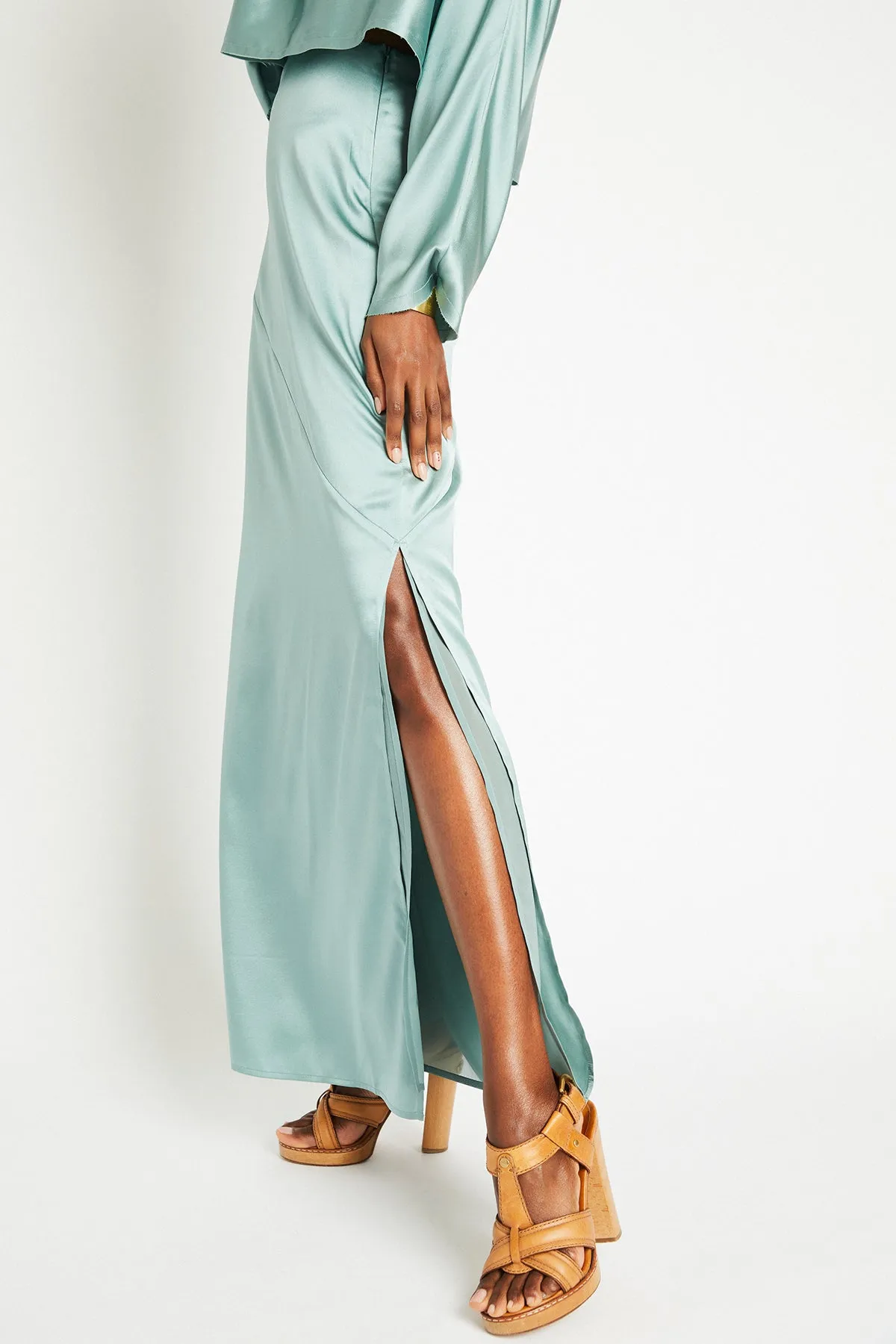   Beryll Naomi Silk Skirt | Mint