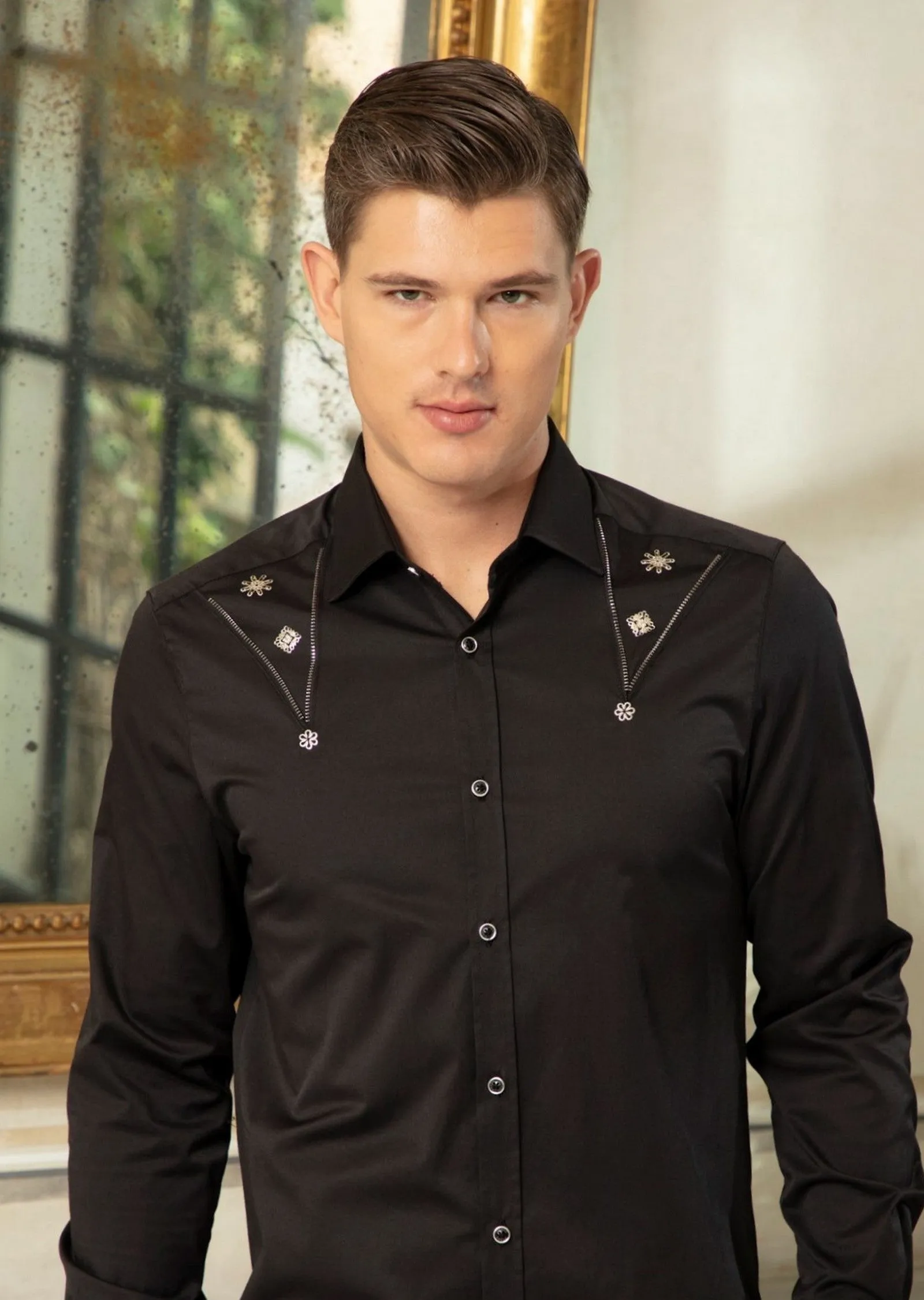 Black Accessories Long Sleeve Shirt