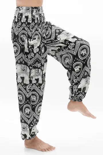 Black ELEPHANT Pants Women Boho Pants Hippie Pants Yoga