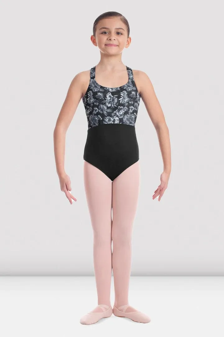 Bloch M474C Child Mirella Scoop Neck Floral Cami Leotard