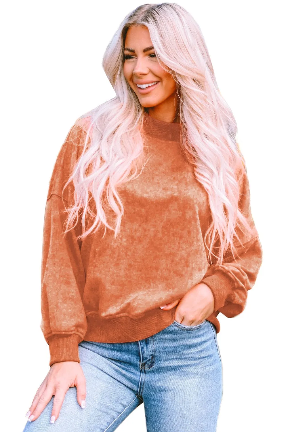 Boho-Chic Crew Neck Sweater