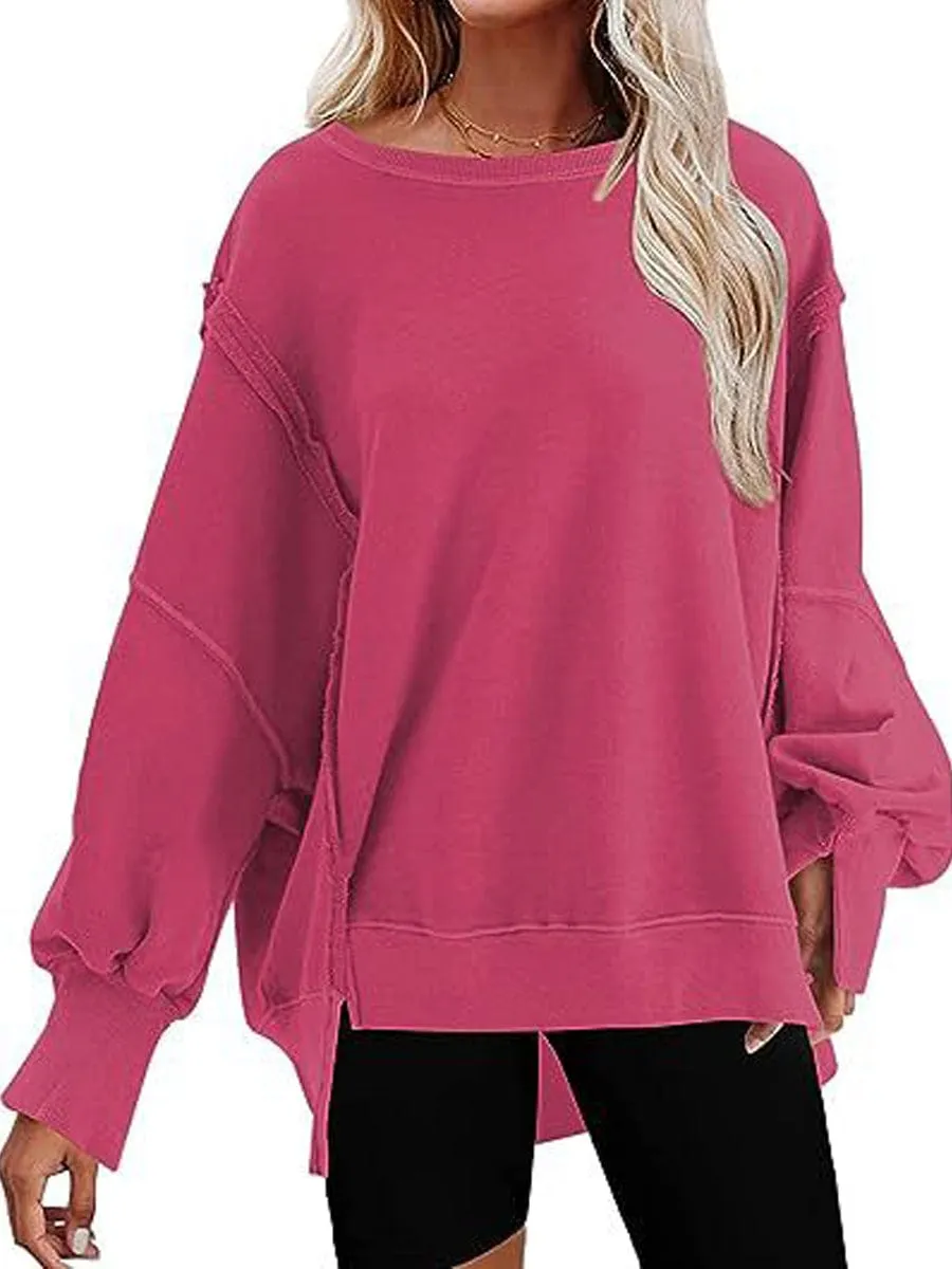 Boho-Chic Crew Neck Sweater