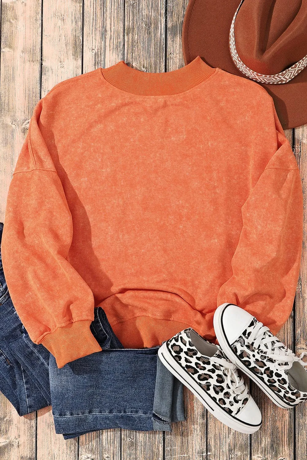 Boho-Chic Crew Neck Sweater