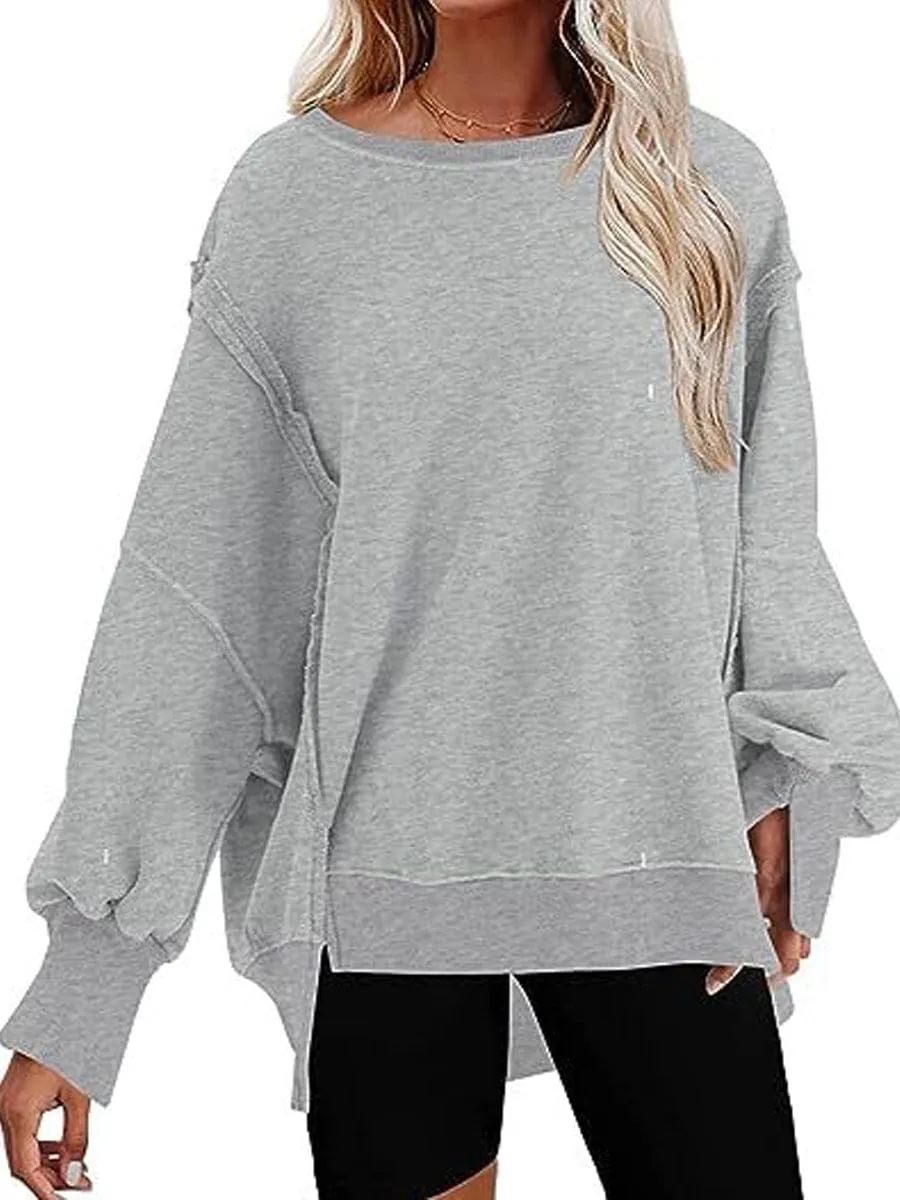 Boho-Chic Crew Neck Sweater