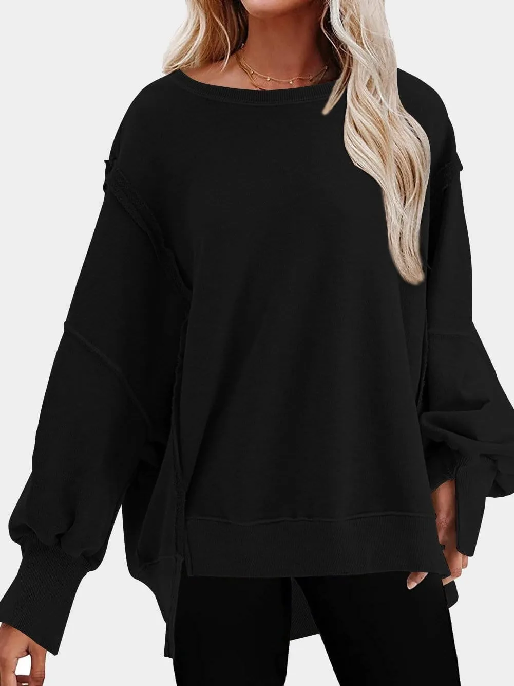 Boho-Chic Crew Neck Sweater