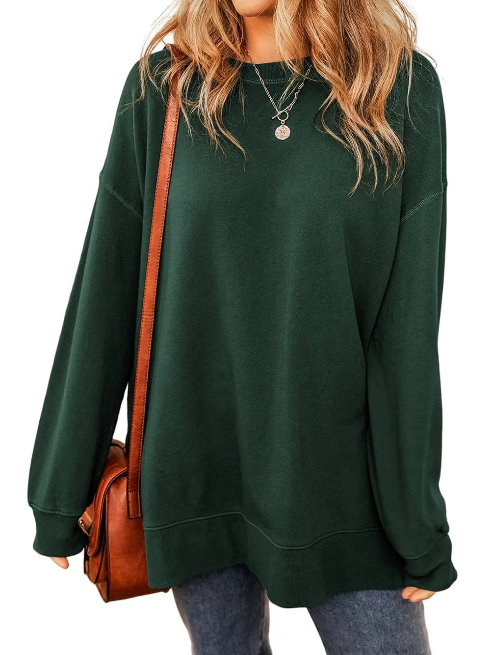 Boho-Chic Crew Neck Sweater