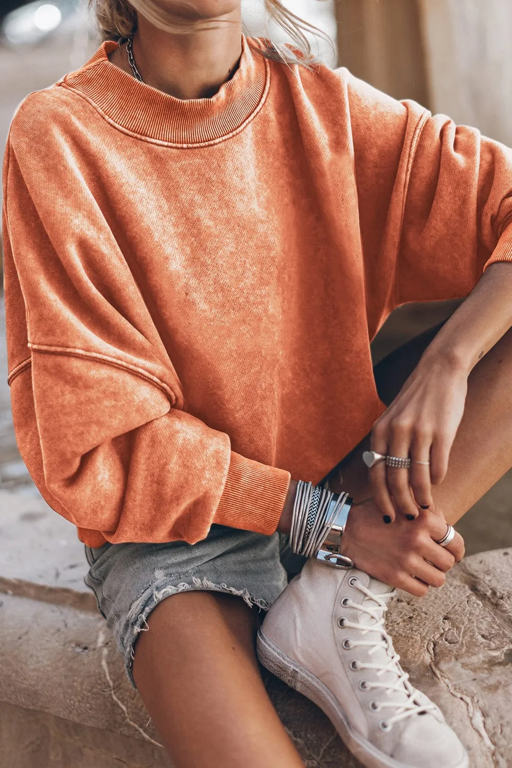 Boho-Chic Crew Neck Sweater