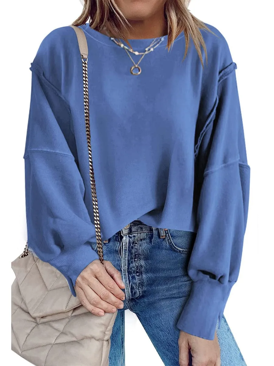 Boho-Chic Crew Neck Sweater