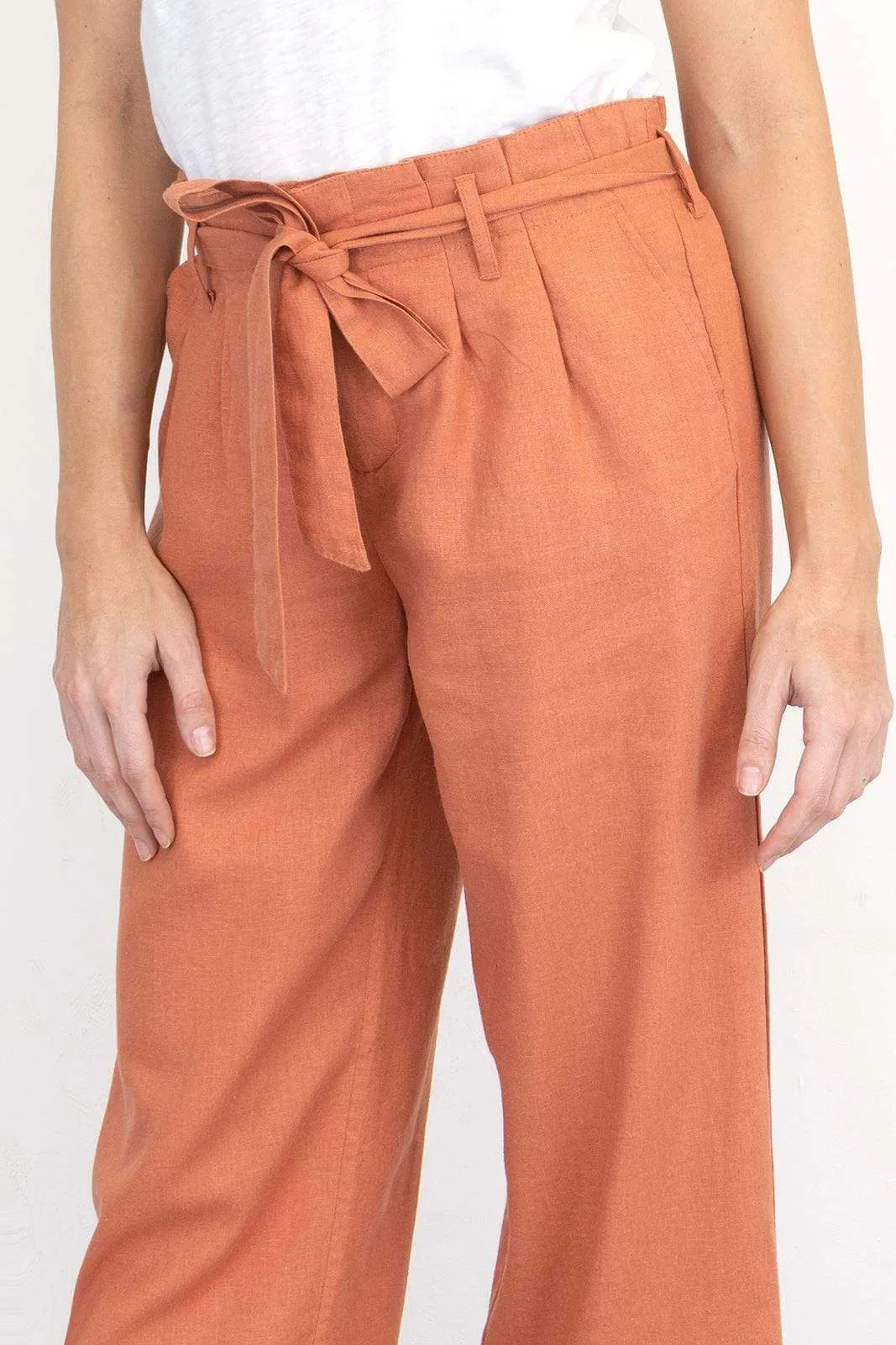 Brooke Amber Crop Wide Leg Culottes Loose Linen Trousers