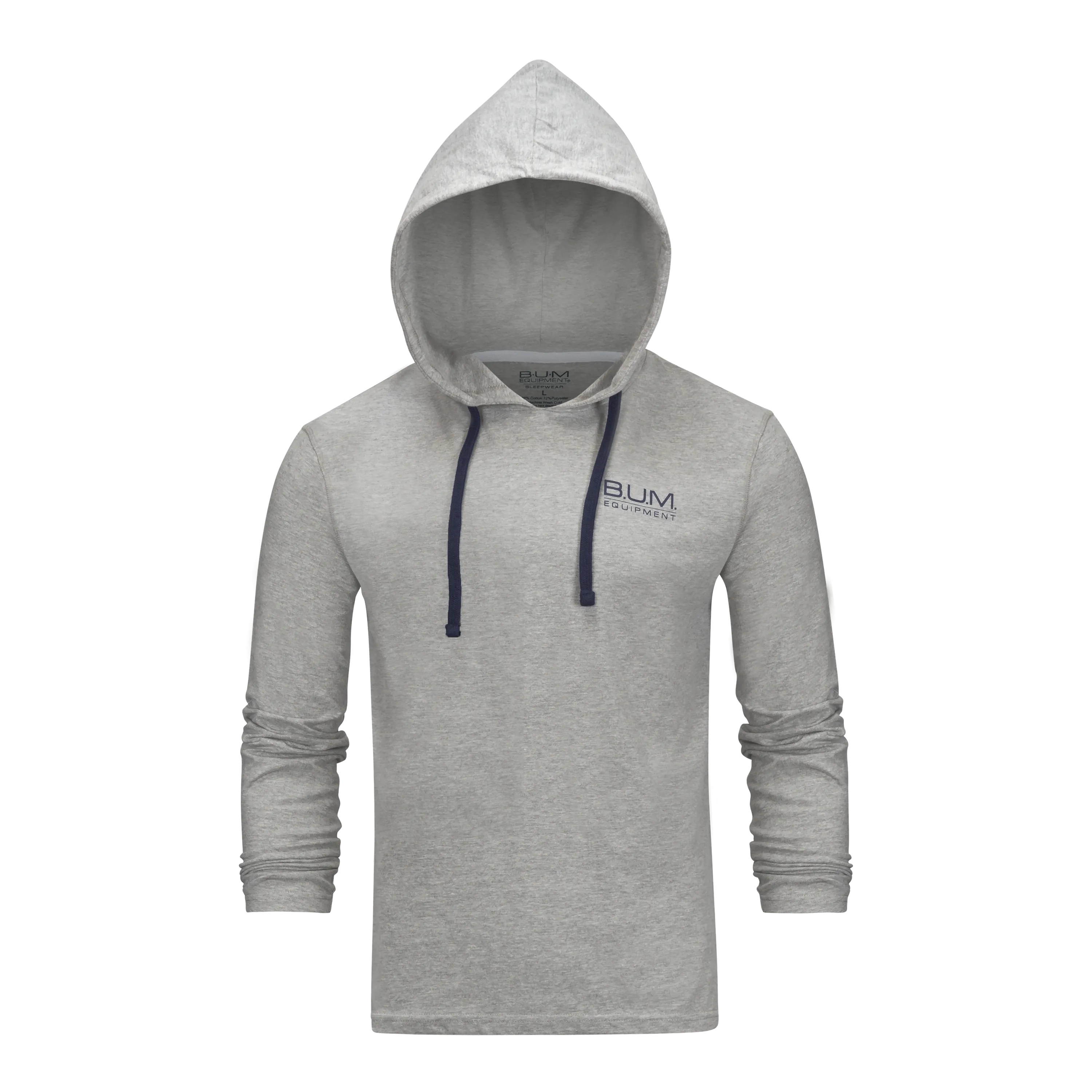 Brushed Jersey Hoodie B.U.M. - Grey Heather