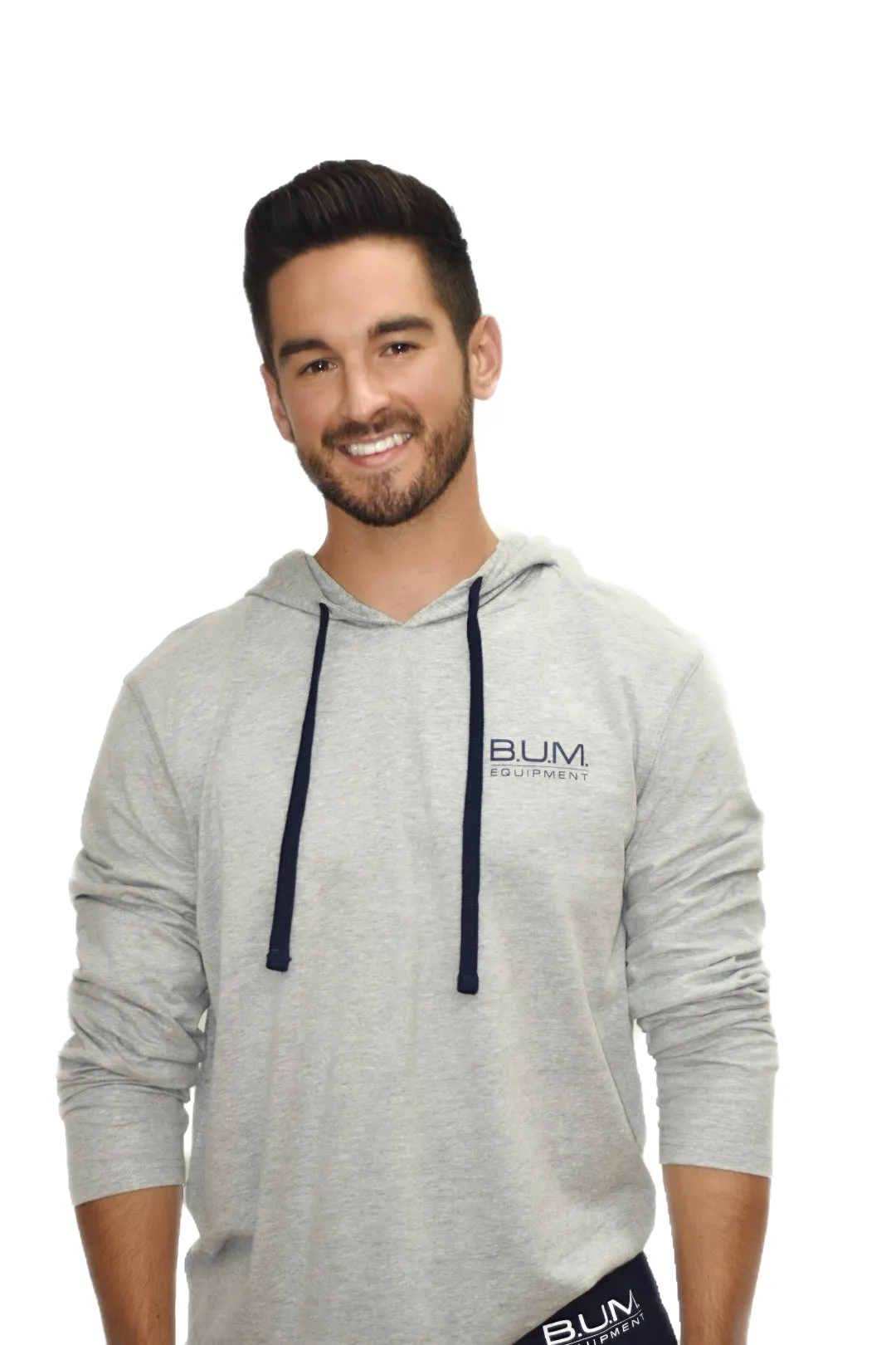 Brushed Jersey Hoodie B.U.M. - Grey Heather