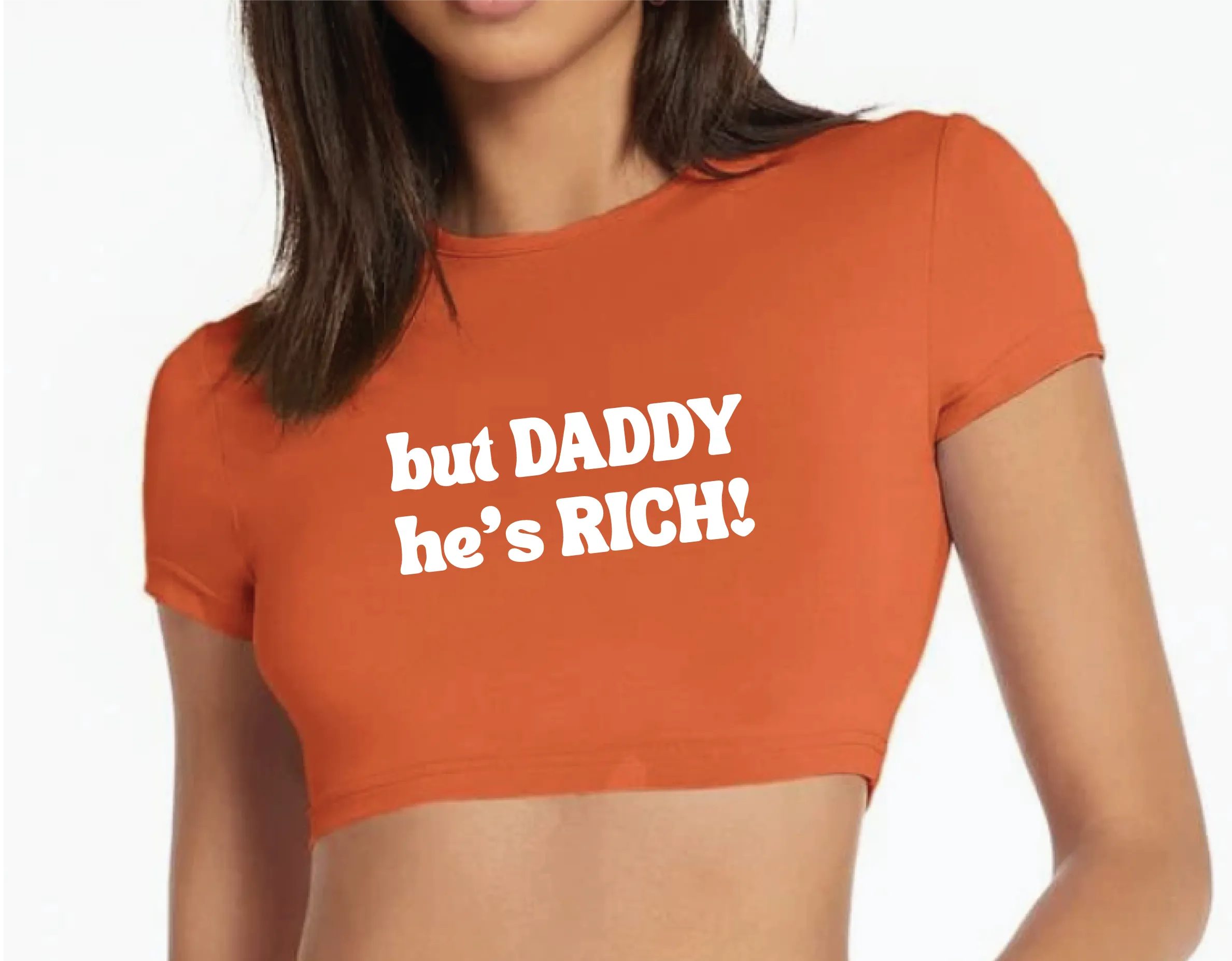 But Daddy Custom Text Super Crop Tee