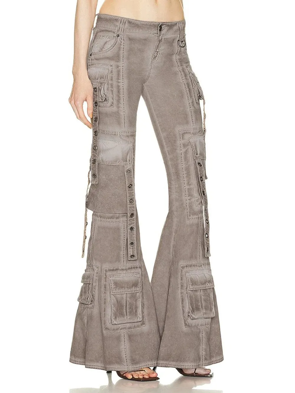 Caitlyn Streetwear Belt Flare Pant