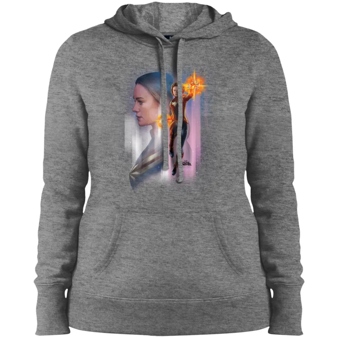 Captain Marvel Flying Space Portrait Women Hooded Sweatshirt