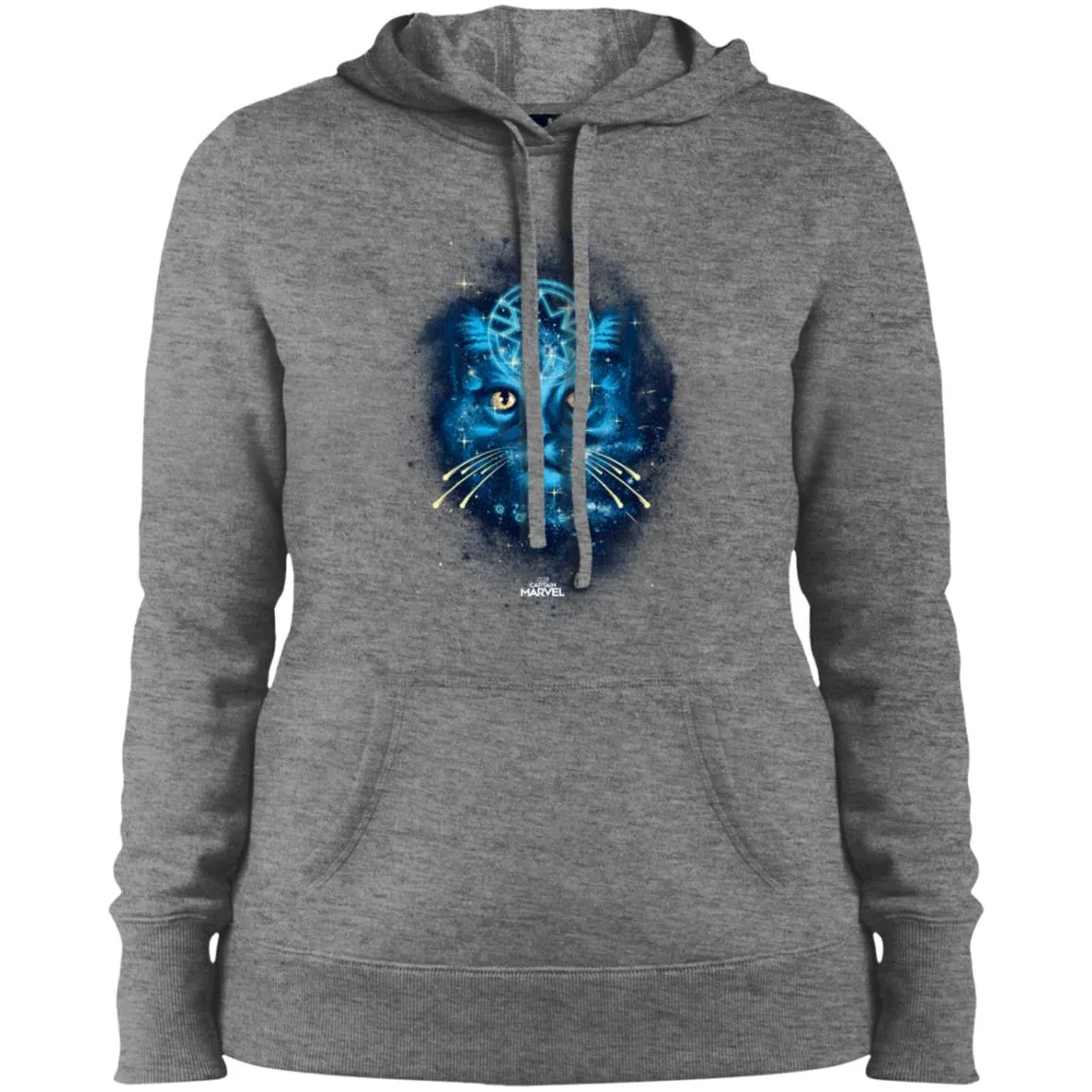 Captain Marvel Goose Blue Galaxy Portrait Women Hooded Sweatshirt