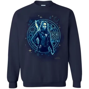 Captain Marvel Goose Geometric Circle Space Crewneck Pullover Sweatshirt