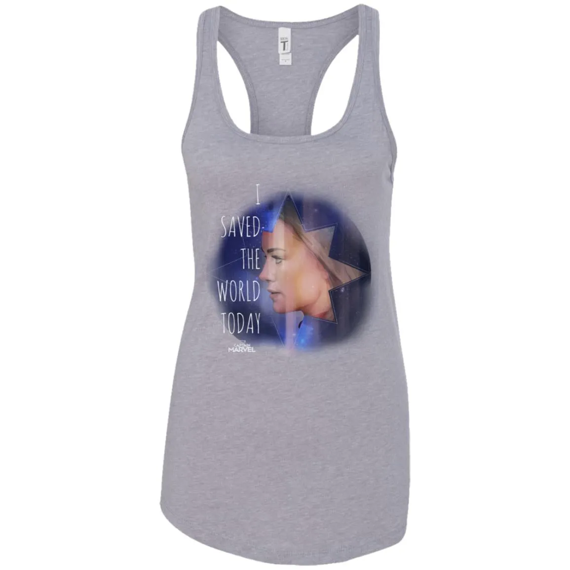 Captain Marvel Saved The World Portrait Women Tank Top