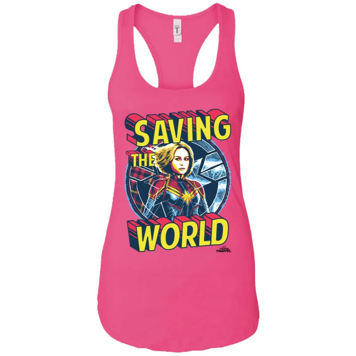 Captain Marvel Saving The World Portrait Women Tank Top