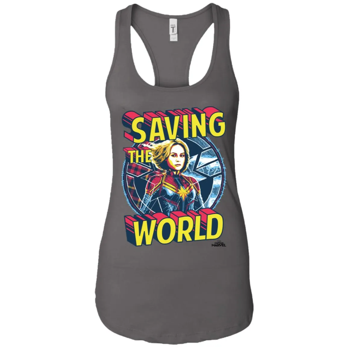 Captain Marvel Saving The World Portrait Women Tank Top