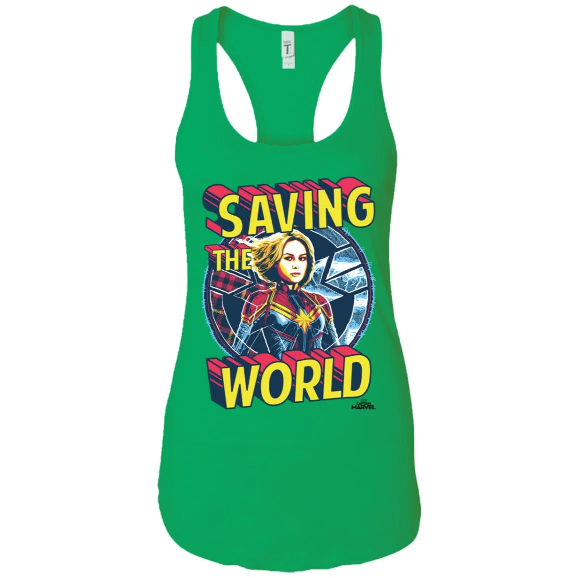 Captain Marvel Saving The World Portrait Women Tank Top