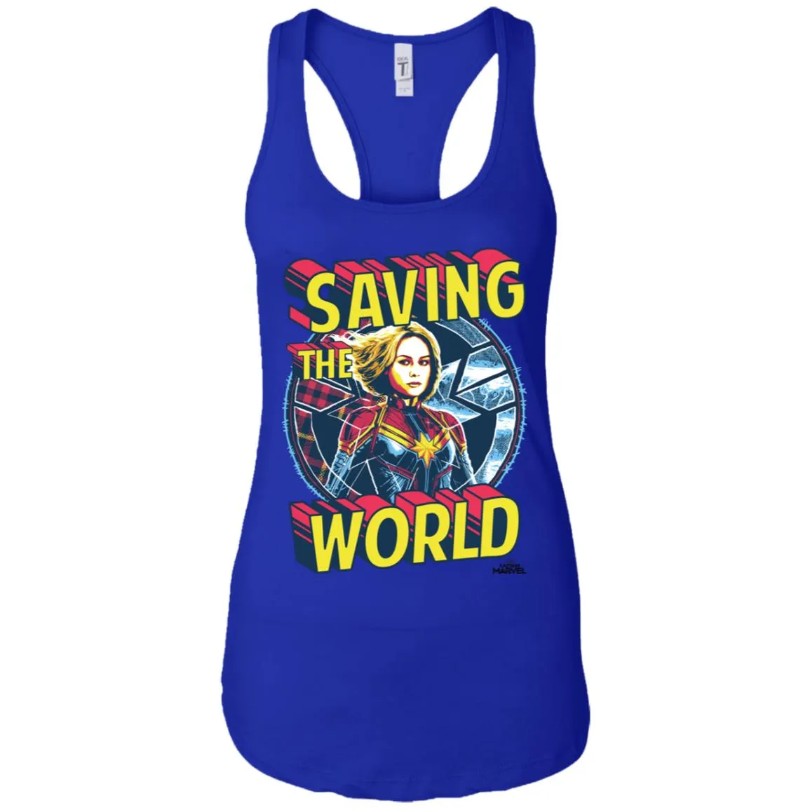 Captain Marvel Saving The World Portrait Women Tank Top