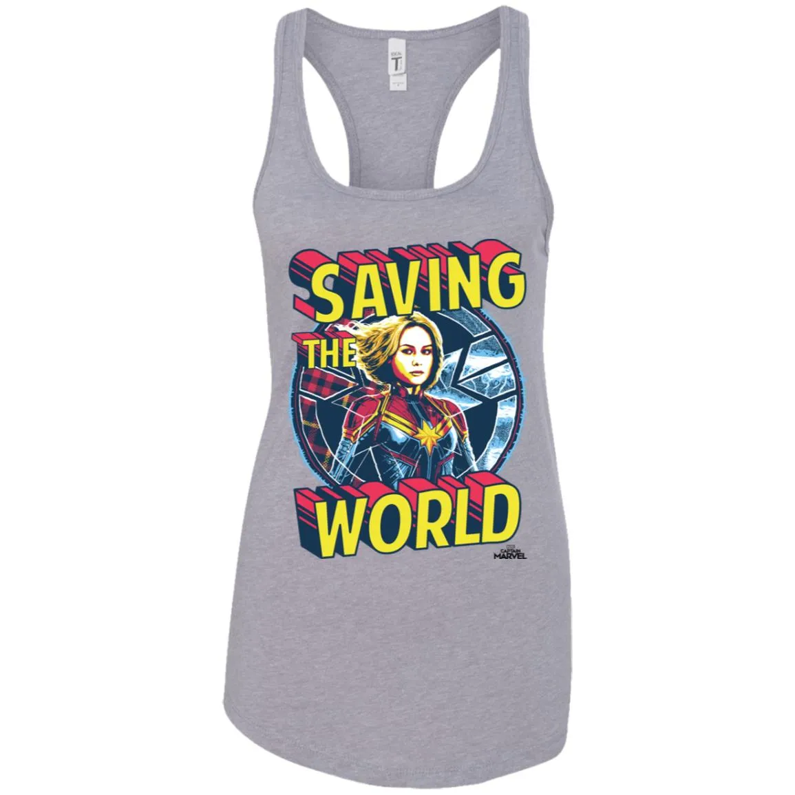 Captain Marvel Saving The World Portrait Women Tank Top