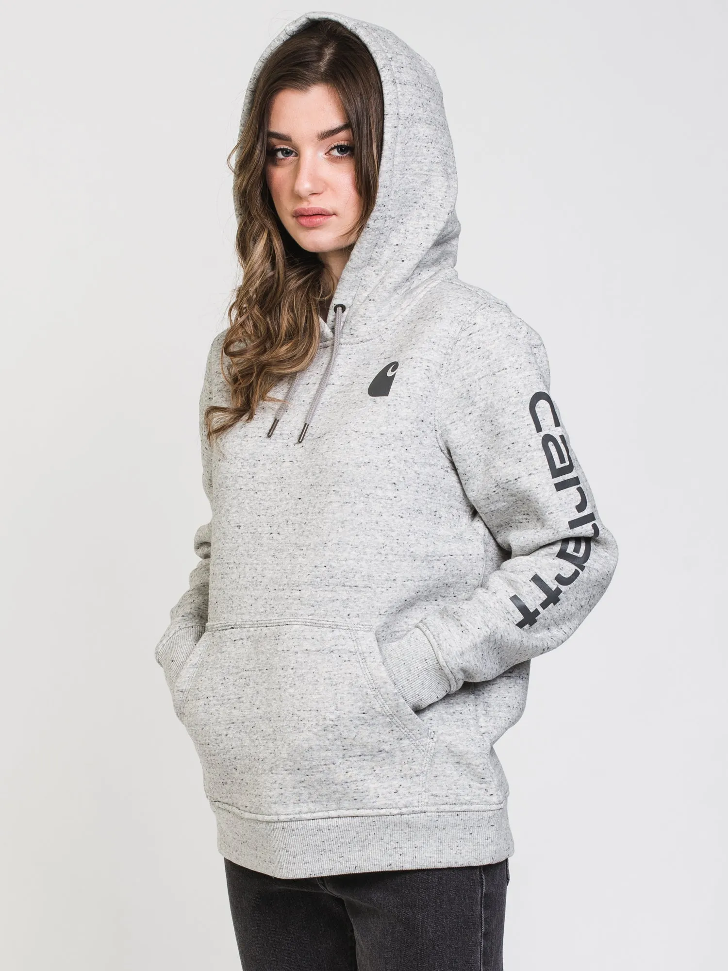 CARHARTT LOGO SLEEVE PULLOVER HOODIE