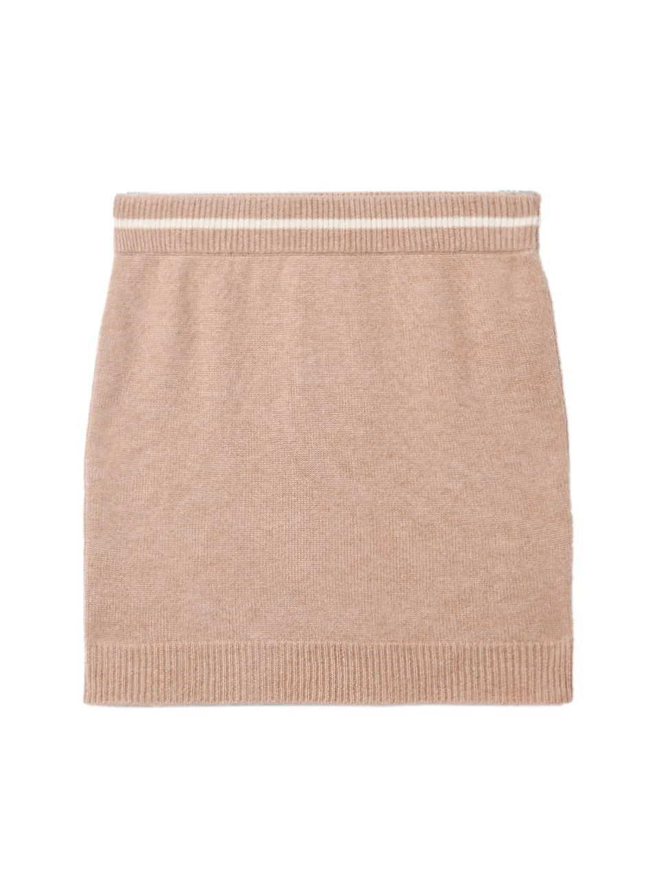 Cashmere Mini Skirt_Camel