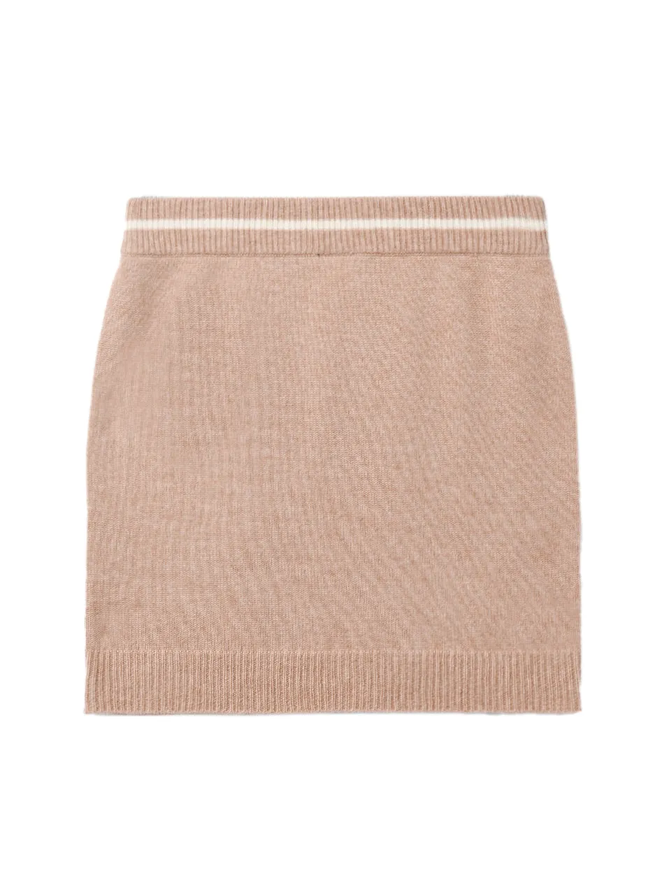 Cashmere Mini Skirt_Camel